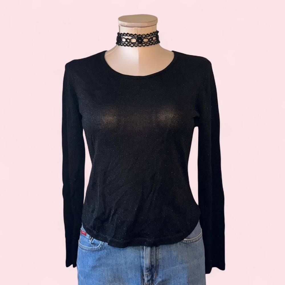 Jones New York shimmer knit‎ top ✨🖤